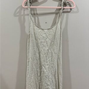 Valentina Cream Sleeveless Linen Dress
